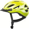 Image de ABUS Casque urbain Urban-I 4.0 - Casque de vélo avec feu arrière rechargeable, 2 modes d'éclairage, visière, et fermeture magnétique - pour adolescents, femmes et hommes - taille S, jaune