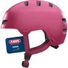 Image de ABUS Casque de vélo XOXO - Casque urbain style skateur - Casque pour skateboard, vélo, trottinette - avec mentonnière optimisée - pour adolescents et adultes - taille S, rouge uni