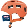 Image de ABUS Casque de vélo Youn-I 2.0 - avec lumière pour enfants, adolescents et jeunes adultes - pour filles et garçons - orange uni, taille M