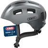 Image de ABUS Casque de vélo Youn-I 2.0 - avec éclairage pour enfants, adolescents et jeunes adultes - pour filles et garçons - argent, taille M
