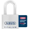 Image de ABUS Cadenas Titalium 96TI/50 - corps de serrure léger en aluminium spécial massif - serrure de cave avec clé réversible - niveau de sécurité ABUS 8 - argenté
