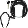 Image de ABUS Antivol de cadre Pro Shield 5950 NR + chaîne antivol de cadre Chain 6KS/85 + sacoche antivol ST5950 - clé retirable - niveau de sécurité 9