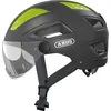 Image de ABUS Casque de ville Hyban 2.0 ACE - Casque de vélo avec visière, lumière et coque dure ABS - pour hommes et femmes - Gris (titane), taille M