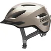 Image de ABUS Casque de ville Pedelec 2.0 - Casque de vélo avec feu arrière et visière anti-pluie - pour la circulation en ville - Femme Homme - Or, Taille L, Or (champagne gold), L (56-62 cm)