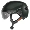 Image de ABUS Casque de ville HUD-Y ACE - casque de vélo stylé avec visière et feu arrière LED magnétique et rechargeable - pour hommes et femmes - vert, taille M