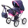 Image de Bayer Design 13654AA Poussette Combi City Star 3 en 1 avec licorne moderne, landau combi, avec couffin amovible et sac à bandoulière, réglable, pour des poupées jusqu'à 46cm, bleu rose