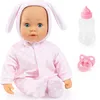 Image de Bayer Design 93822AA Anna Poupée Interactive, Poupon parlante, fermes Les Yeux, biberon, tétine, 38 cm, Soft Pink