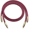 Image de Câble audio Oehlbach 2043 [2x Cinch-RCA mâle - 2x Cinch-RCA mâle] 0.50 m bordeaux contacts dorés