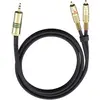 Image de Oehlbach 2056 Cinch-RCA / Jack audio Câble de raccordement [2x Cinch-RCA mâle - 1x Jack mâle 3.5 mm] 1.00 m noir contacts dorés