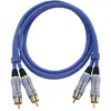 Image de Cinch-RCA audio Câble de raccordement [2x Cinch-RCA mâle - 2x Cinch-RCA mâle] 3.00 m bleu contacts dorés Oehlbach BEAT!