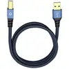Image de USB 2.0 [1x USB 2.0 type A mâle - 1x USB 2.0 type B mâle] 10.00 m bleu contacts dorés Oehlbach USB Plus B