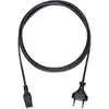 Image de Câble dalimentation Oehlbach - 1 fiche mâle C8 pour petits appareils/1 connecteur Euro mâle - 5m - Noir - 17048