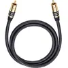 Image de Câble audio Oehlbach 21540 [1x Cinch-RCA mâle - 1x Cinch-RCA mâle] 10.00 m noir contacts dorés