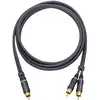 Image de Oehlbach 23702 Cinch-RCA audio Câble Y [2x Cinch-RCA mâle - 1x Cinch-RCA mâle] 2.00 m anthracite contacts dorés