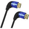 Image de Câble de raccordement Oehlbach HDMI Fiche mâle HDMI-A, Fiche mâle HDMI-A 1.50 m noir D1C42541 8K UHD, coudé à 90° vers la gauche, blindage triple Câble HDMI