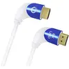 Image de Câble de raccordement Oehlbach HDMI Fiche mâle HDMI-A, Fiche mâle HDMI-A 1.50 m blanc D1C42546 8K UHD, coudé à 90° vers la gauche, blindage triple Câble HDMI