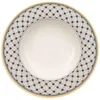Image de Villeroy & Boch Audun Promenade Assiette creuse, 24 cm, Porcelaine Premium, Blanc/Gris/Jaune