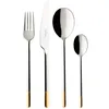 Image de Villeroy & Boch - Ella ménagère 24 pièces, couverts exclusifs en acier inoxydable avec application de feuilles d'or pour 6 personnes, partiellement doré, adapté au lave-vaisselle