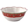 Image de Villeroy & Boch   Toy's Delight Saladier Rouge et Blanc, Compatible Micro-Ondes, Vaisselle, Bol, Soupe, Ceramique, Article De Noël, Porcelaine Haut De Gamme