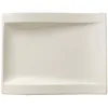 Image de Villeroy & Boch 10-2525-2646 Newwave Rectangulaire Assiette à Dessert Porcelaine Blanc 31,7 x 23,2 x 7 cm