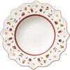 Image de Villeroy & Boch Toy's Delight Assiette creuse, 26 cm, Porcelaine Premium, Blanc/Rouge