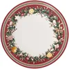 Image de Villeroy & Boch Winter Bakery Delight Assiette plate, 27 cm, Porcelaine Premium, Blanc/Rouge