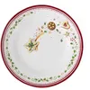 Image de Villeroy & Boch Winter Bakery Delight Assiette petit-déjeuner "Étoile filante", 21,5 cm, Porcelaine Premium, Blanc/Rouge/Beige