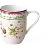 Image de Villeroy & Boch Winter Bakery Delight Mug à café Étoile filante, 370 ml, Porcelaine Premium, Blanc/Rouge/Beige