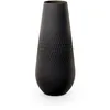 Image de Villeroy & Boch Collier Noir Vase Carré n°3, 11,5x11,5x26 cm, Porcelaine Premium, Noir