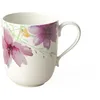 Image de Villeroy & Boch Mariefleur Tea Tasse à Thé, vaisselle en haute qualité premium en rose et vert et orange, 430 ml tasse à anse, Porcelaine, Blanc, 12 x 12 x 10 cm