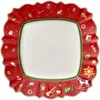 Image de Villeroy & Boch - Toys Delight Assiette carrée, Assiette Festive pour Toutes Les Occasions, Porcelaine Premium, Rouge, Multicolore, adaptée au Micro-Ondes