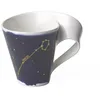 Image de Villeroy & Boch - NewWave Stars Mug avec anse, tasse élégante à motif Poissons, porcelaine premium, adapté au lave-vaisselle, blanc/bleu, 300 ml