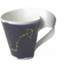 Image de Villeroy & Boch - NewWave Stars Mug avec anse, tasse élégante à motif Scorpion, porcelaine premium, adapté au lave-vaisselle, blanc/bleu, 300 ml