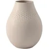 Image de Villeroy & Boch - Manufacture Collier Sand, Vase Haut Perle, 20 cm, Porcelaine Premium, Beige