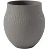 Image de Villeroy & Boch - Manufacture Collier Taupe, Grand Vase Perle, 18 cm, Porcelaine Premium, Taupe