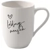 Image de Villeroy & Boch - Statement, mug à anse, « Lieblingsmensch », 280 ml, porcelaine Premium, blanc