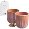Image de like. by Villeroy & Boch Perlemor Coral - Ensemble de tasses, rose, en porcelaine haut de gamme, 2 pièces