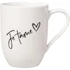 Image de Villeroy & Boch - Statement Mug avec Anse Je t'Aime Blanc, Garanti Lave-Vaisselle, Compatible Micro-Ondes, Tasse à Café, Vaisselle, Porcelaine Haut de Gamme