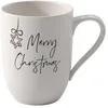 Image de Villeroy & Boch - Statement Mug avec Anse Merry Christmas Blanc, Garanti Lave-Vaisselle, Compatible Micro-Ondes, Tasse à Café, Vaisselle, Gobelet de Noël, Article de Noël, Porcelaine Haut de Gamme