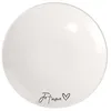 Image de Villeroy & Boch - Statement Assiette Pour Le Petit-Déjeuner Je T’Aime 21 X 21 X 2,5 Cm, Assiette En Porcelaine Blanche