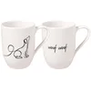 Image de Villeroy & Boch - Statement, Lot De 2 Mugs « Dog », 280 Ml, Porcelaine Premium, Blanc