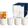 Image de Villeroy & Boch - Manufacture Rock blanc Ensemble de verres longdrink, 4 pièces. Ensemble de verres pour cocktails et mocktails, 300 ml, Verre en cristal, Aspect ardoise blanc mat