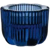 Image de Villeroy & Boch - Fleur Bleu bougeoir 2 en 1, résistant au lave-vaisselle, bougeoir en verre bleu pour bougies à chauffe-plat et bougies à tige/bougies piliers, fait main, déco d’intérieur, verre