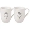 Image de Villeroy & Boch   Set de tasses Statement Mrs & Mrs, ensemble de 2 tasses, 290 ml, emballage cadeau, Tasses de haute qualité en porcelaine premium, Parfait pour les couples, Cadeau pour les mariages