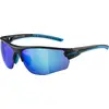 Image de ALPINA Unisexe - Adultes, TRI-SCRAY 2.0 HR Lunettes de sport, black matt-cyan, One Size