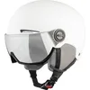 Image de ALPINA Unisexe - Adultes, ARBER Visor Q-Lite Casque de Ski, White Matt, 54-58 cm