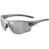 Image de ALPINA Unisexe - Adultes, TRI-SCRAY 2.0 HR Lunettes de sport, grey matt, One Size