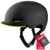 Image de ALPINA Unisexe - Adultes, Brooklyn Casque de vélo, Black-Neon Yellow Matt, 52-57 cm