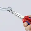 Image de Knipex 38 95 200 pour lélectronique et la mécanique de précision Pince plate à becs ronds coudée à 45° Acier électrique Vanadium 200 mm