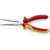 Image de Knipex 26 16 200 VDE Pince plate à becs ronds droite Acier électrique Vanadium 200 mm